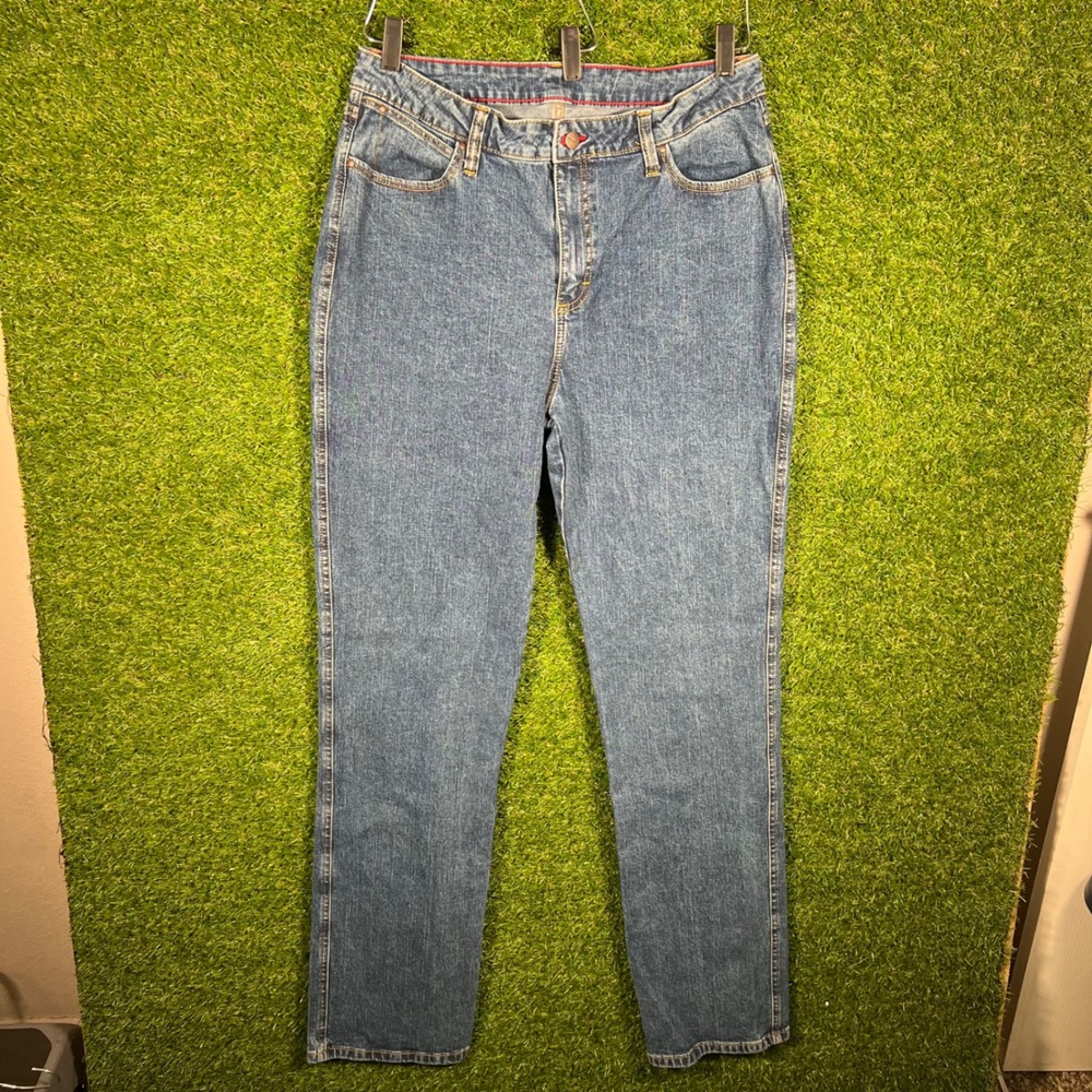 Wrangler Ultimate Riding Jeans Womens 13x36 Blue Straight Leg Stretch 18MWZSW‎